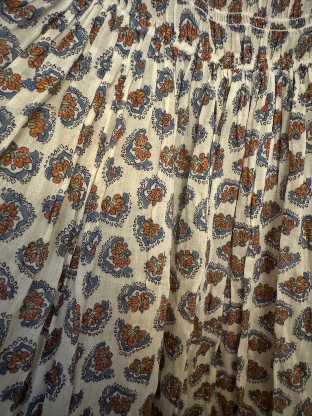 SOLD // Dôen RARE Emmaretta Dress in Sea Salt Bedford Paisley Size M - Picture 8 of 9